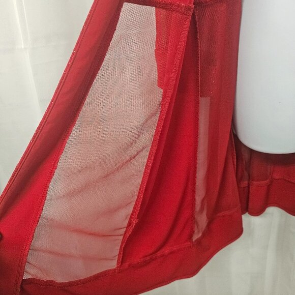 NWT R&M Richards Red Glittery Sheer Formal Romantic Mature Dress and Jacket 22W - Picture 9 of 16